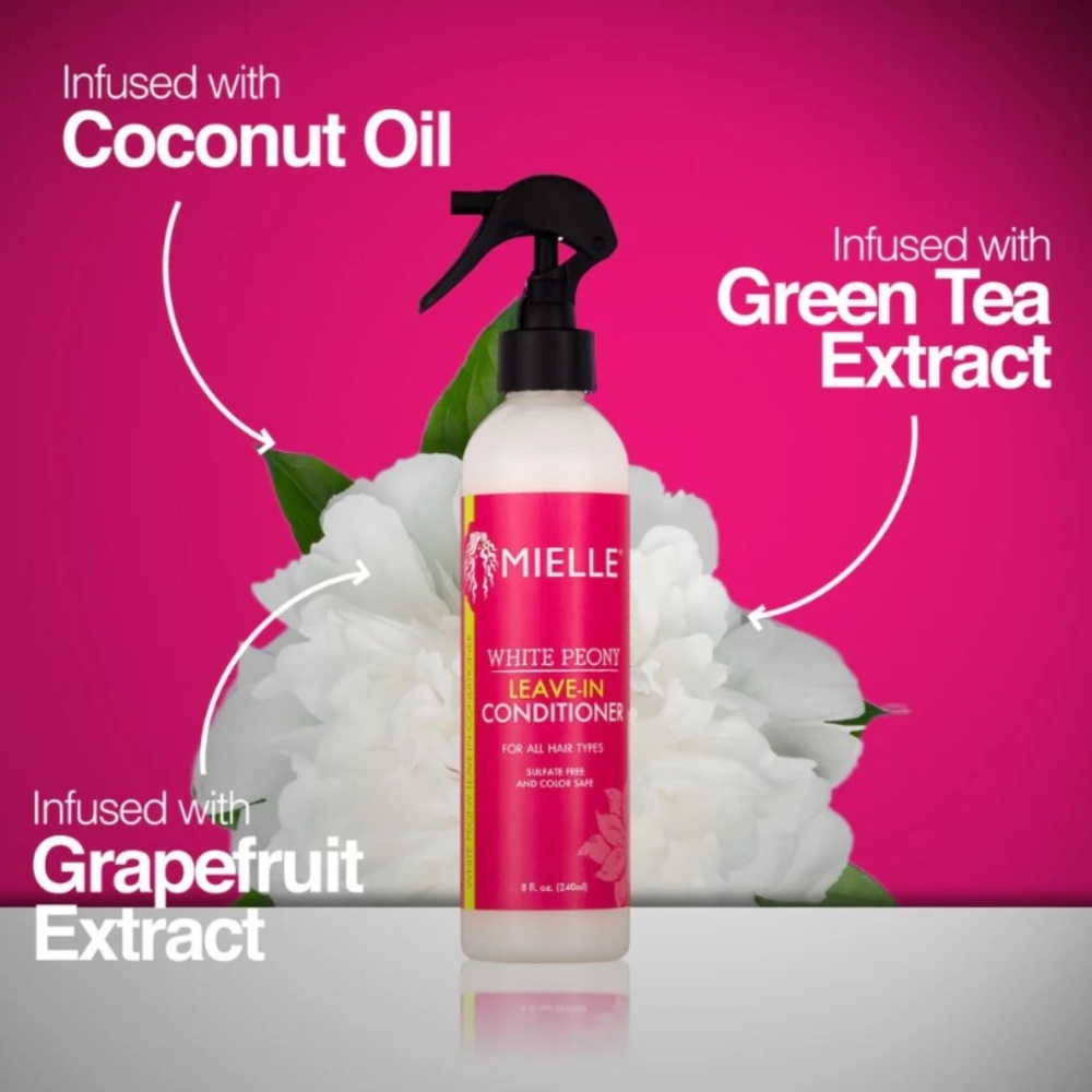 $6❤️‍🔥 LAST 1! Mielle Organics White Peony Leave-In Conditioner Travel Size NEW - Picture 2 of 3